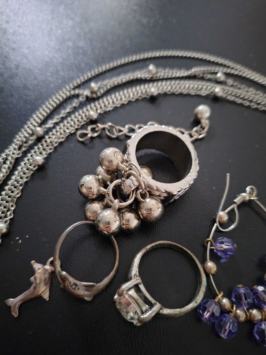 Biżuteria srebro i metal