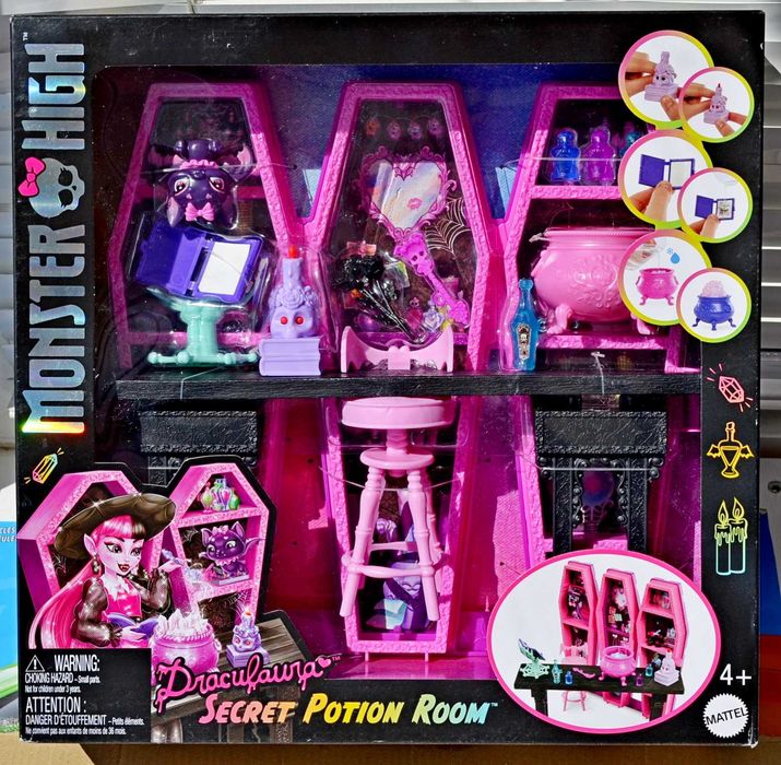 подарунковий набір Monster High Draculaura Secret Potion Room монстер хай кімната таємного зілля меблі Дракулаура комната мебель для кукол