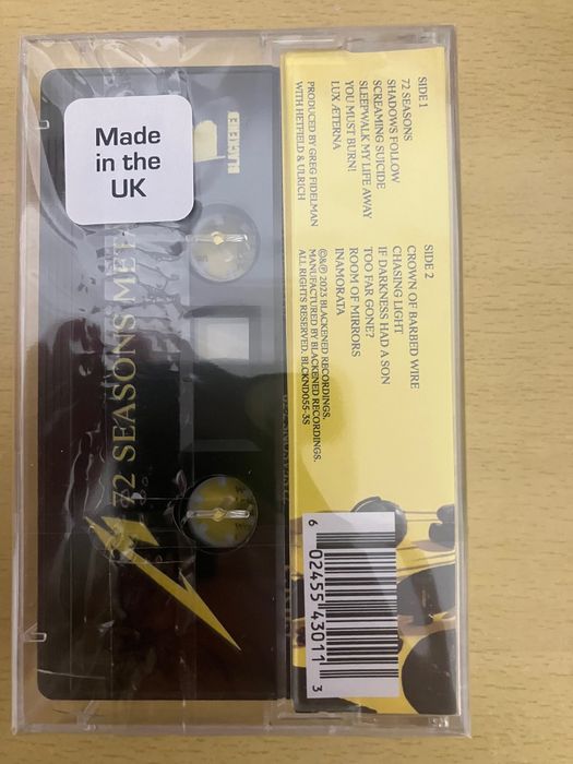 Metallica	72 Seasons - Black Cassete k7