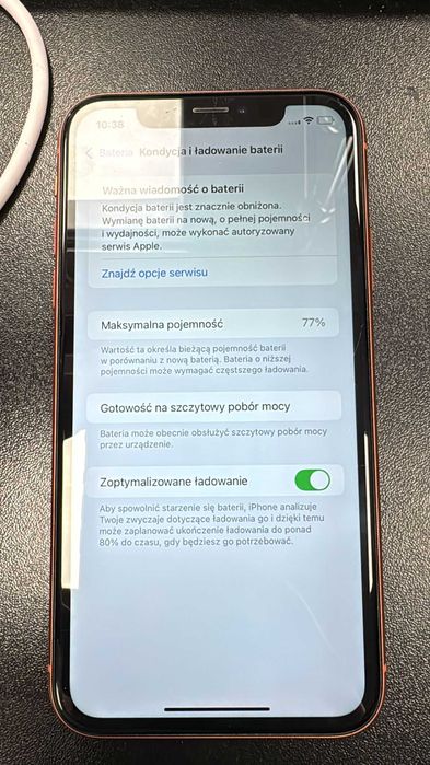 Smartfon Apple iPhone XR 3 GB / 256 GB 4G (LTE) pomaranczowy 77% BAT