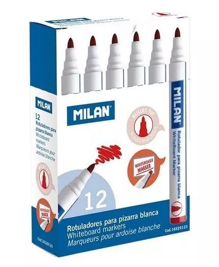 Marker do tablic okrągły czerwony (12 szt) MILAN. Milan. Nowy Produkt