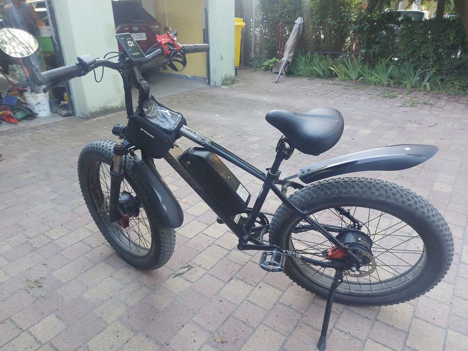 Rower elektryczny Lankeleisi MG740 plus dual 48V 20 AH fatbike Hamulce hydrauliczne, błotniki, lusterko,