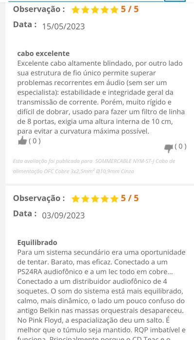 Cabo premium de alimentação NYM-ST, 1.5 metros, OFC . Soli core