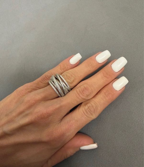 Pierścionek srebrny z cyrkoniami ala Swarovski