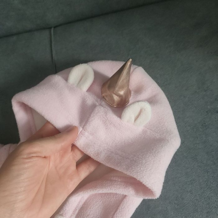 Флісовий чоловічок з капюшоном 3-6 міс., 62-68 для дівчинки. Ромпер