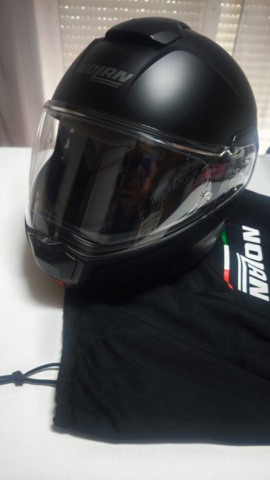 Capacete modular Nolan N90-3 classic preto mate