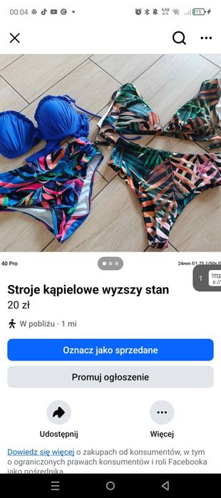 2 kostiumy niebieski i żółty fluo