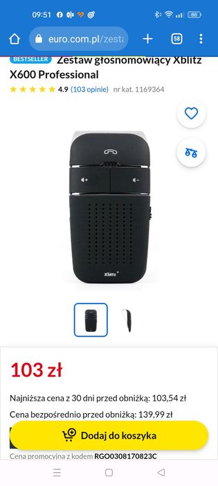 Zestaw głośnomówiący Bluetooth,głośnik do auta