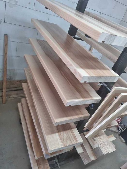 Stopnie ,Trepy , Schody drewniane ,nakładki jesion