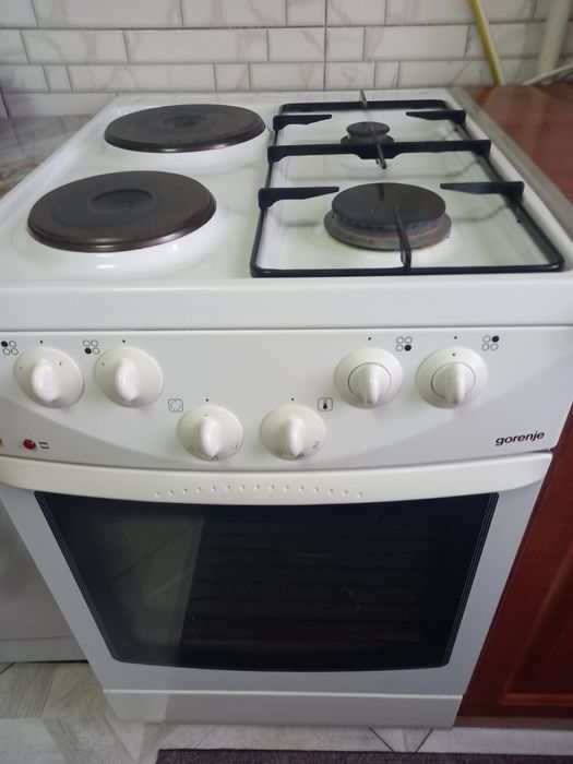 Кобинированая плита 2/2 газ/электро Gorenje K272W
