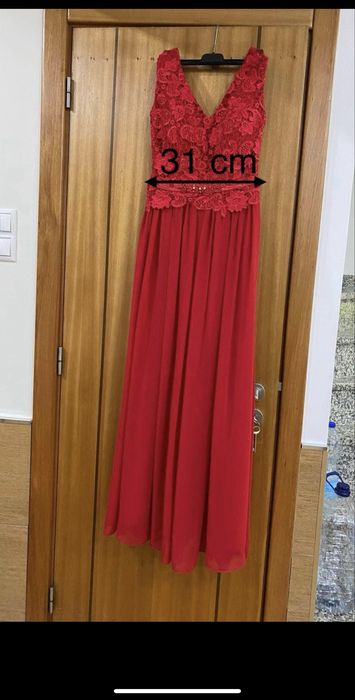 Vestido vermelho de cerimónia
