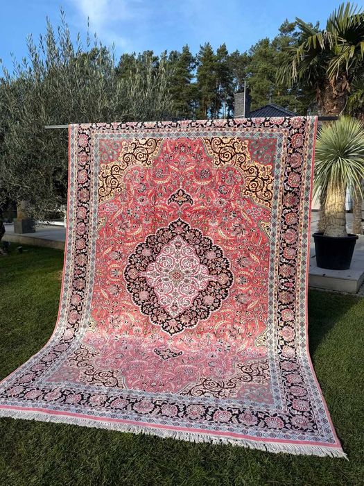 Nowy Jedwabny r.tkany dywan perski GHOUM / Qom 315x215 galeria 34 tyś