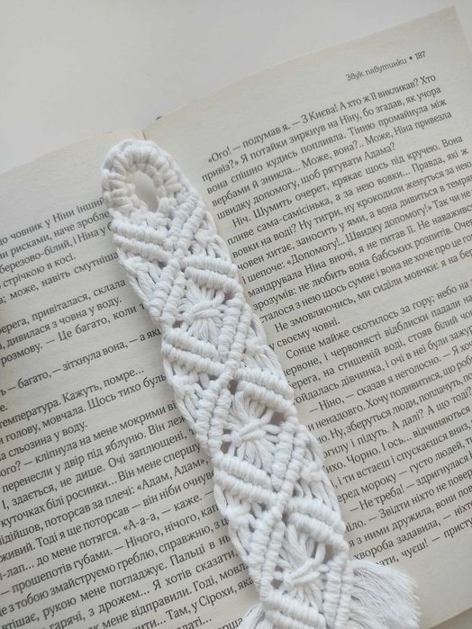 Макраме закладка для книг
