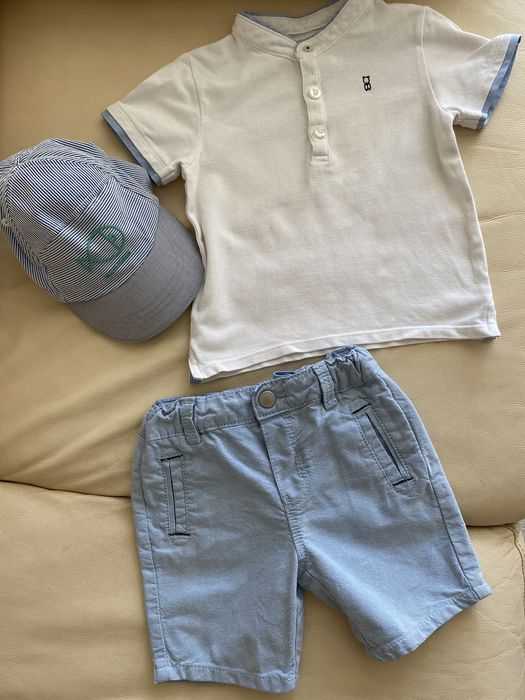 Комплект футболка  шорты кепка 74-80 obaïbi