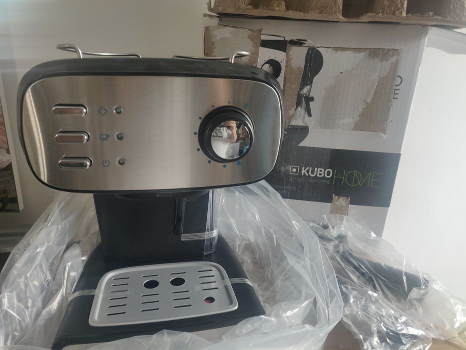 KUBO Máquina de café expresso, pressão 15 bar, depósito de água 1,2 l