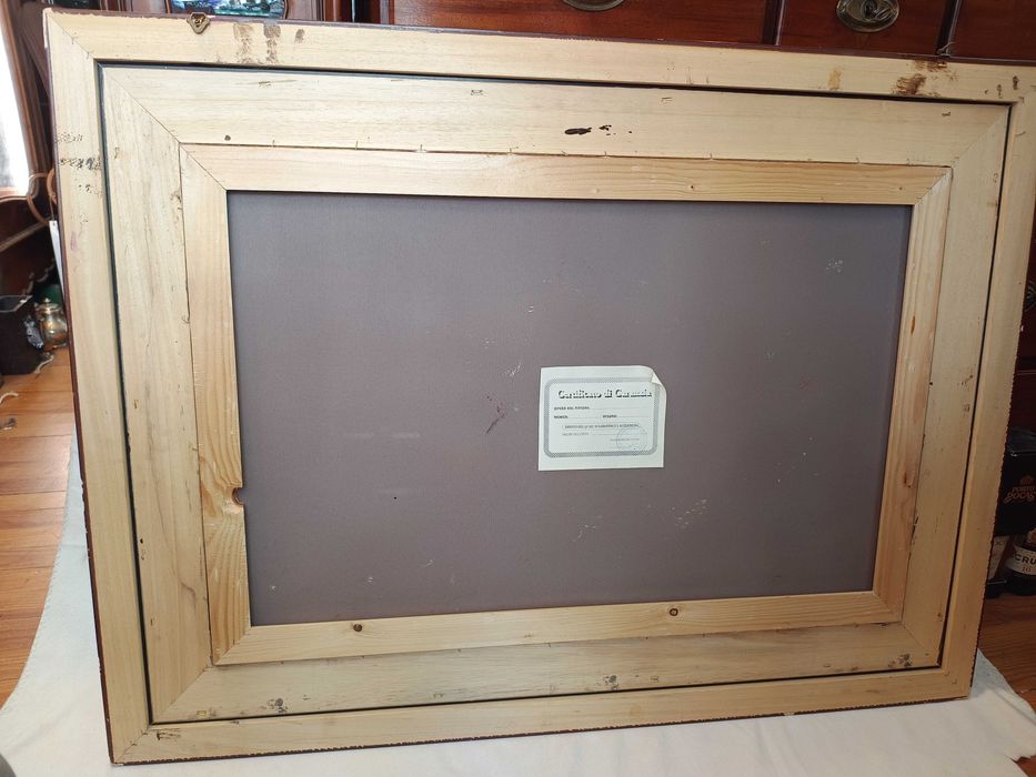 Quadro a Óleo Sobre Tela Carga de Cavalaria Militar