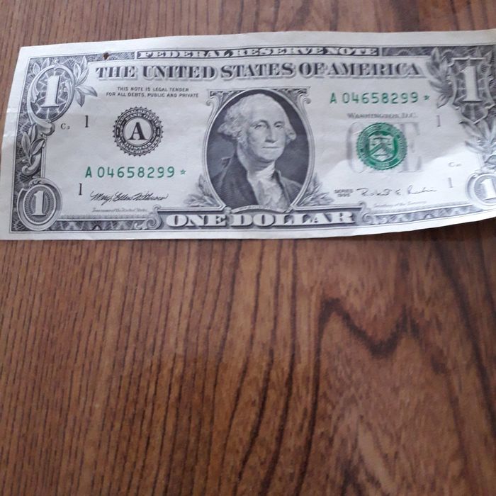 Notas de dolar antiga