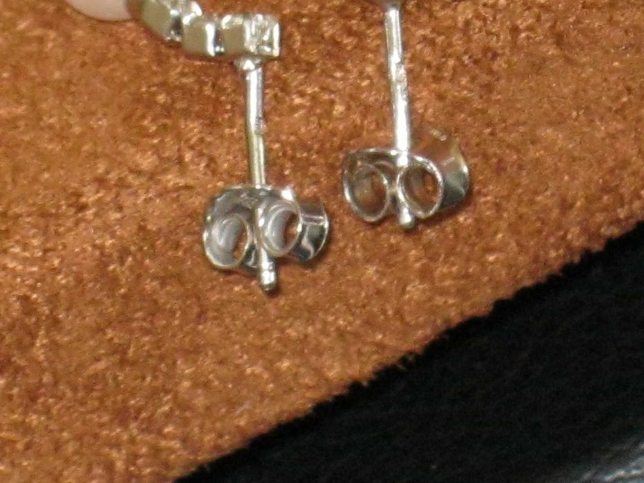 Brincos Prata Maciça de Lei 925`/.. C/Contraste