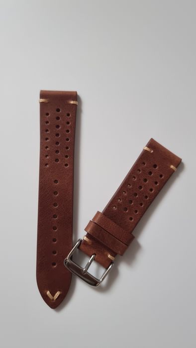 Złotobrązowy męski pasek skórzany EACHE 22 mm