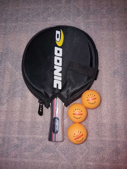 Ракетка для настольного тенниса в чехле+набор мячиков  Donic