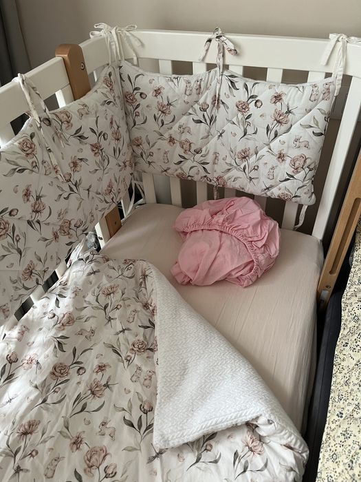 Набір бортиків в ліжечко, наматрасн 2шт резинк