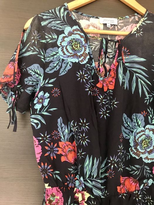 Sukienka kwiaty letnia boho mini/ midi S/36