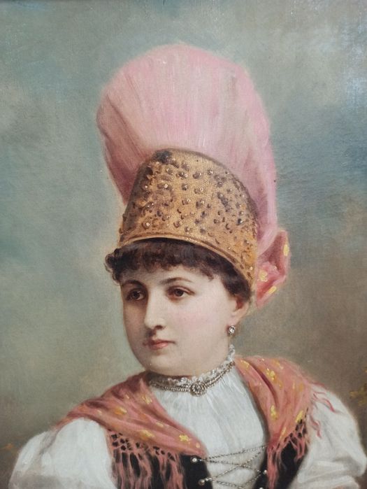 Portret kobiety, Josef Buche, 75*55cm