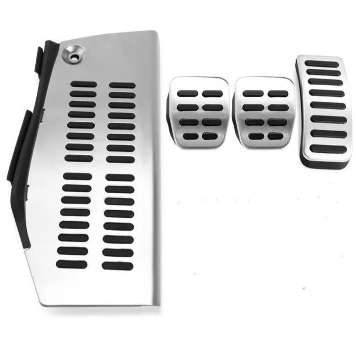 Conjunto Capas Pedais Alumínio Volkswagen Seat Audi - 4 peças