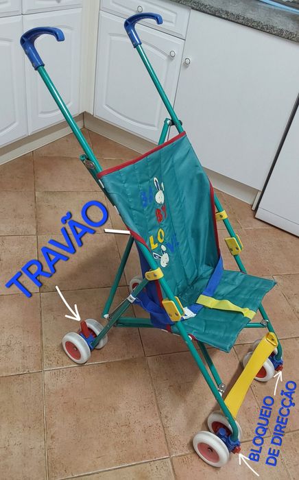 CARRINHO BEBÉ BENGALA COMO NOVO.Casa,Rua,Quarto,Passeio,Sala,Cozinha.