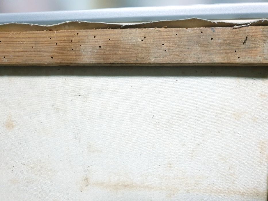 Antiga pintura chinesa - Paisagem - em óleo sobre tela - assinada