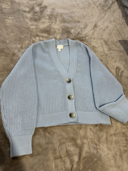 Вʼязаний кардиган H&M блакитного кольору