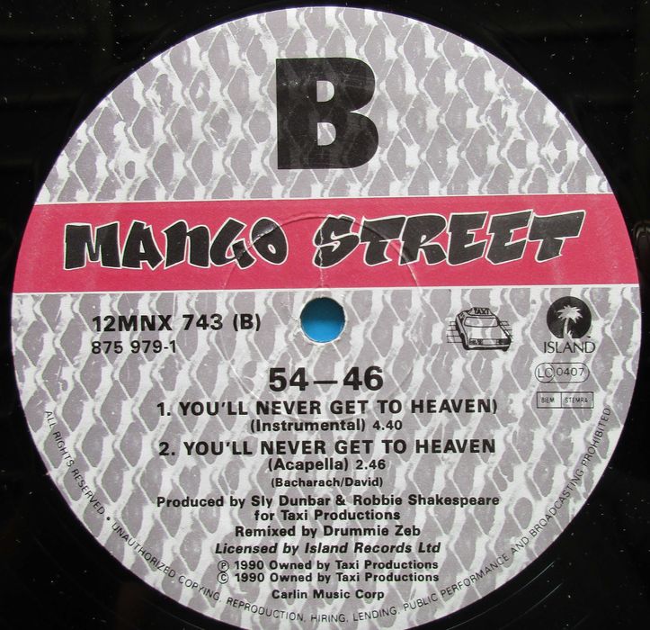54 - 46 - - - - - You'll Never Get To Heaven - - - - - Maxi Single