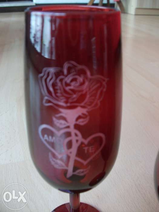 Copos em vidro amo-te