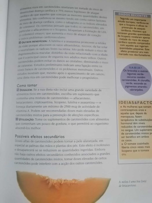 Livro "O poder curativo das vitaminas e dos minerais"