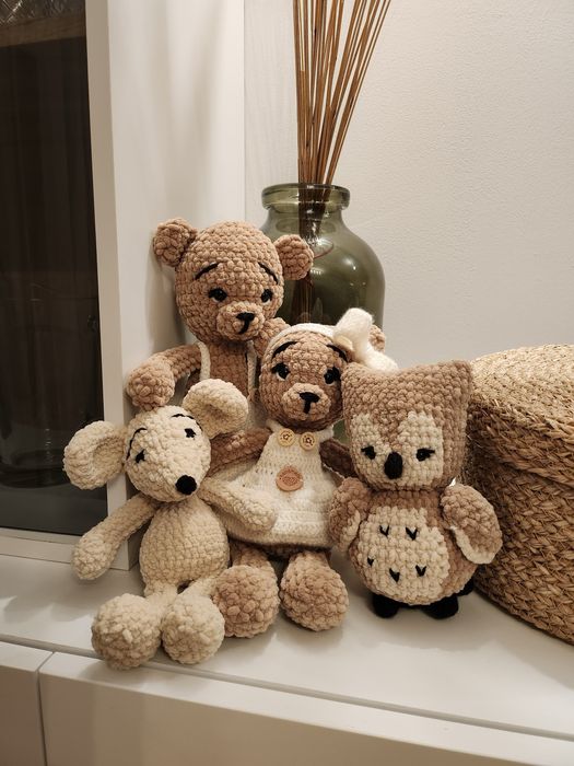 Maskotki na szydełku miś hand made