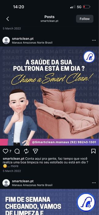Higienizacao e limpeza de estofos