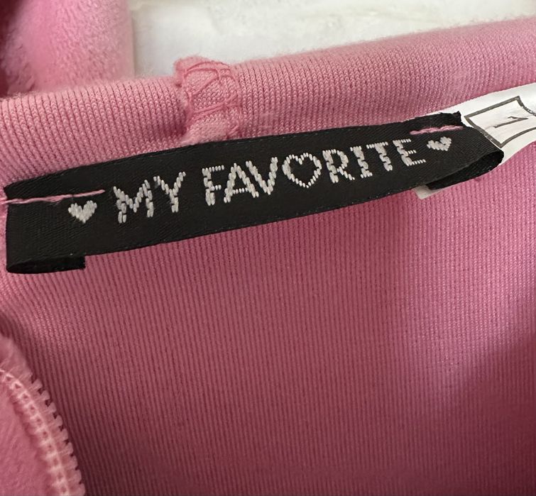 Рожевий велюровий костюм-трійка (худі, штани, топ)