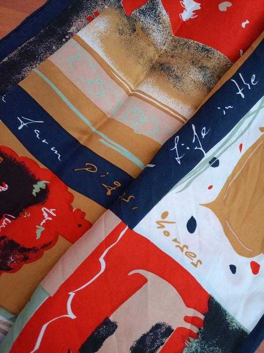 Вінтажна арт-хустка у стилі Брайана Полларда «Life in the country»