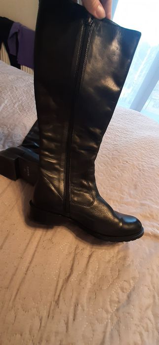 Skórzane kozaki do kolan