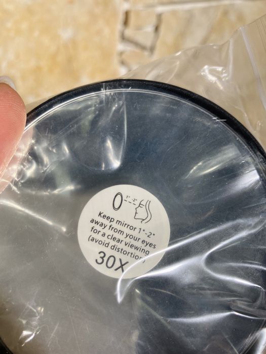 Espelho de aumento 30x ideal para makeup