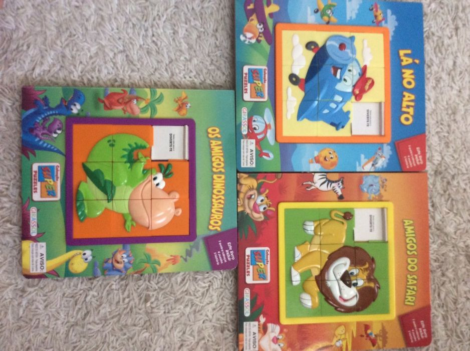 Livros com puzzles novos: animais