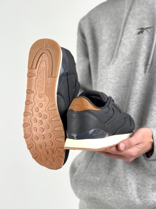 Чоловічі кросівки рібок Reebok Classic Leather Grey Brown [41-46]