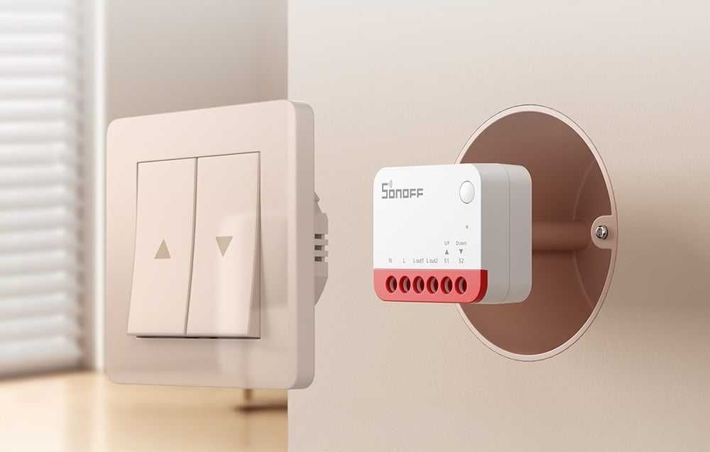 Interruptor Inteligente Sonoff Dual R3/R3 Lite/RBS/ZBRBS/RBS-E para estores, NSPanel PRO, Mini R2/R4/R4M, MINI-2GS e MINI-ZBDIM para iluminação