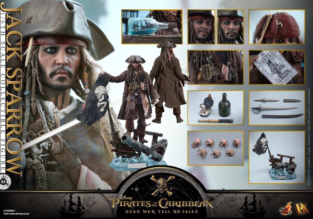 Фигурка 1/6 hot toys dx 15 POTC DMTNT – JACK SPARROW