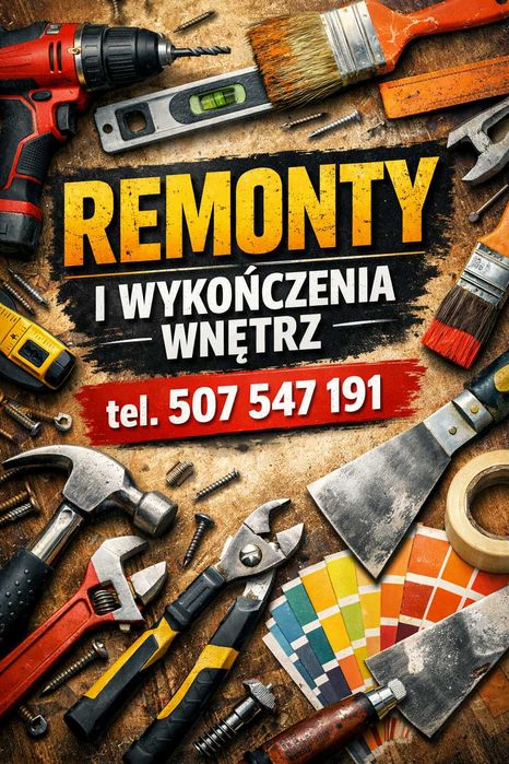 Remonty i wykończenia wnętrz. Sprzątanie po remontowe i nie tylko.