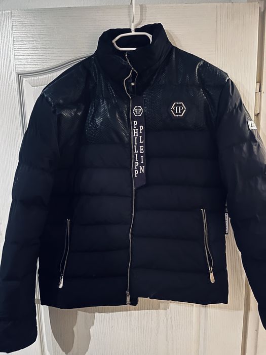 Kurtka zimowa Philipp Plein – czarna, stylowa, rozmiar xxl