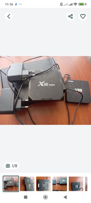 КомплектующиеДве Андроид-приставки 2 штуки:v88 mars 2/8 и x96 max 2/16