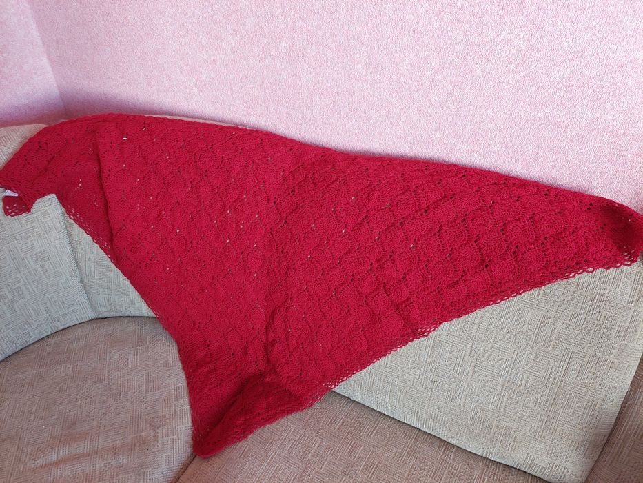 Шаль, шарф в'язаний, новий (ручна робота)