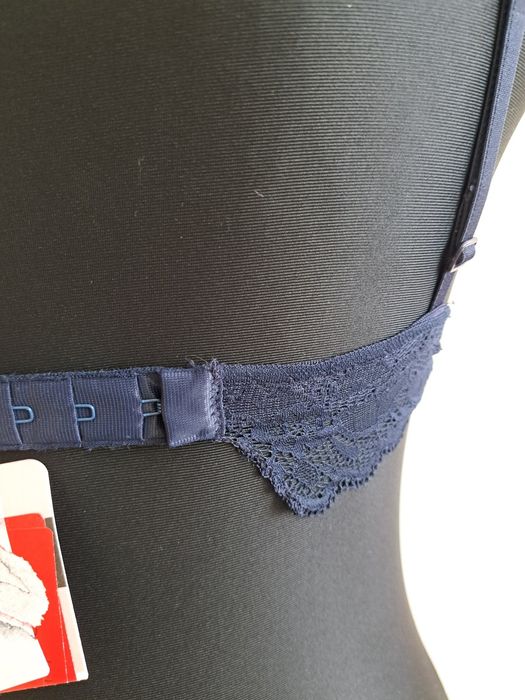 Tezenis nowy granatowy biustonosz koronka  75B
