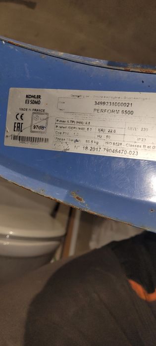 Agregat prądotwórczy SDMO 6.5 kW silnik Kohler 14 km
